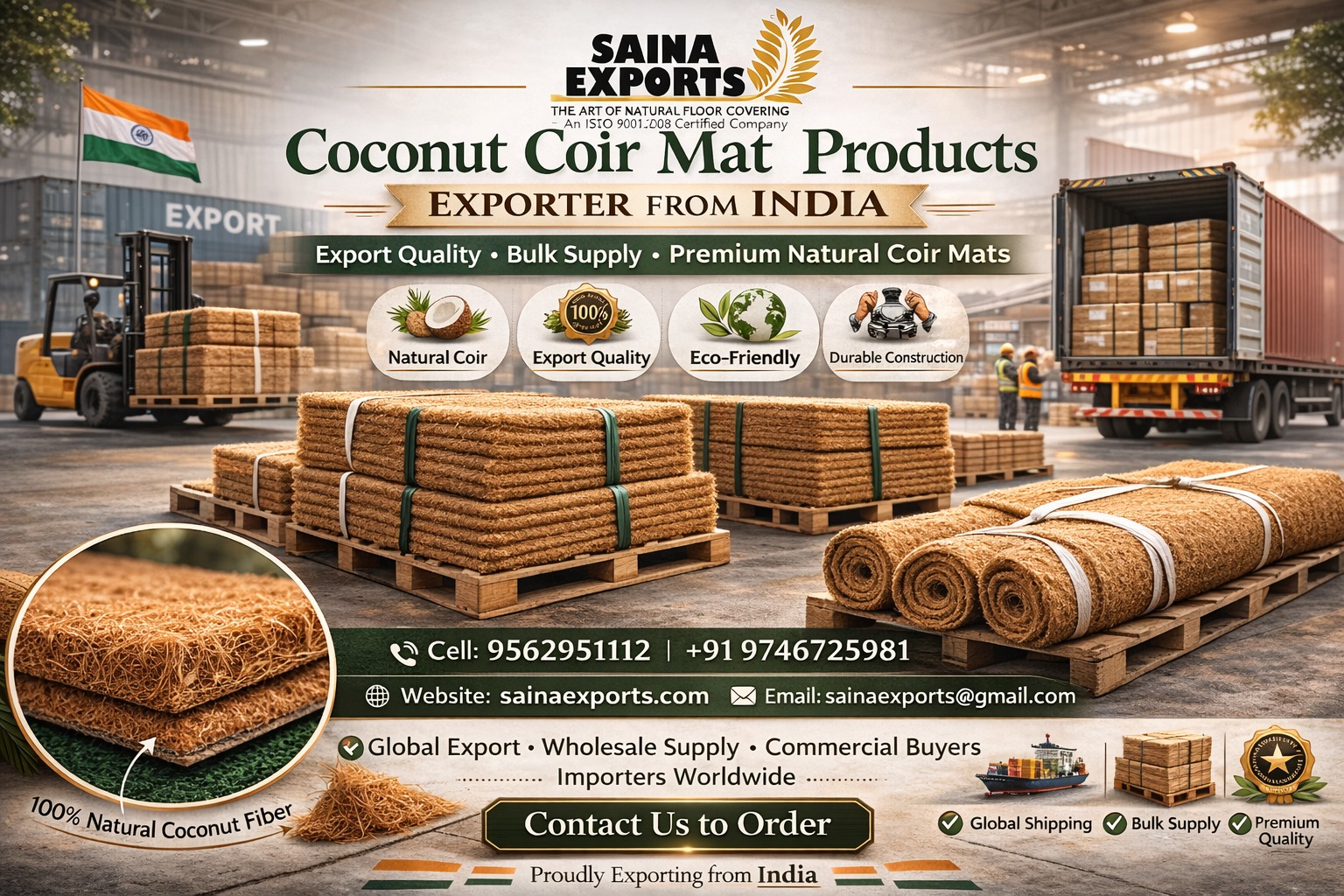 Coconut Coir Mat Products Exporter from India